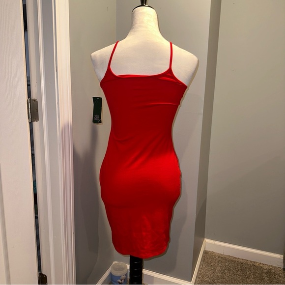 NWT Wild Fable Red Bodycon Dress with Small Slit - Size Medium - Picture 2 of 9